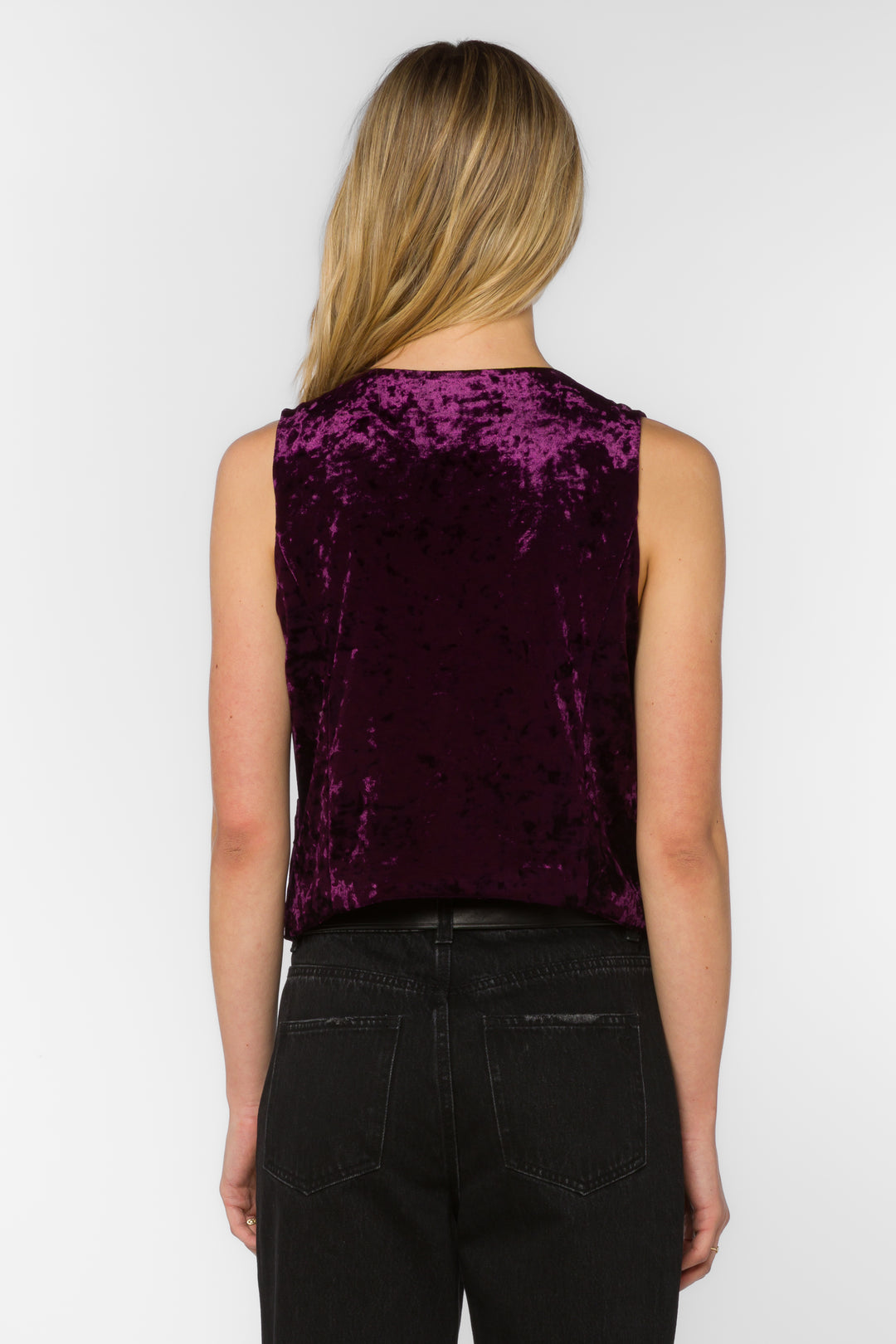 Dellis Plum Vest - Tops - Velvet Heart Clothing