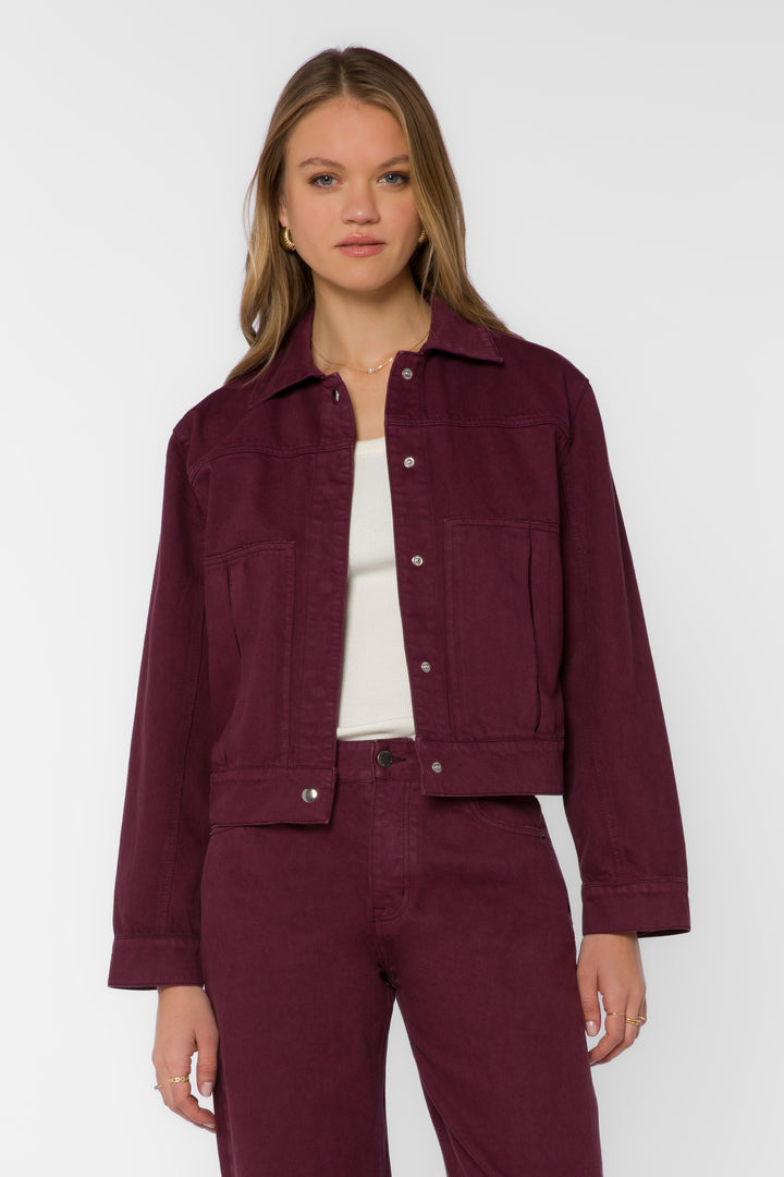 Delphia Plum Denim Jacket