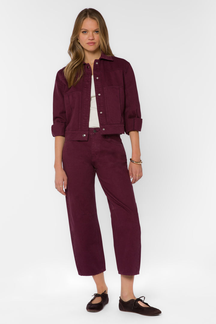 Delphia Plum Denim Jacket