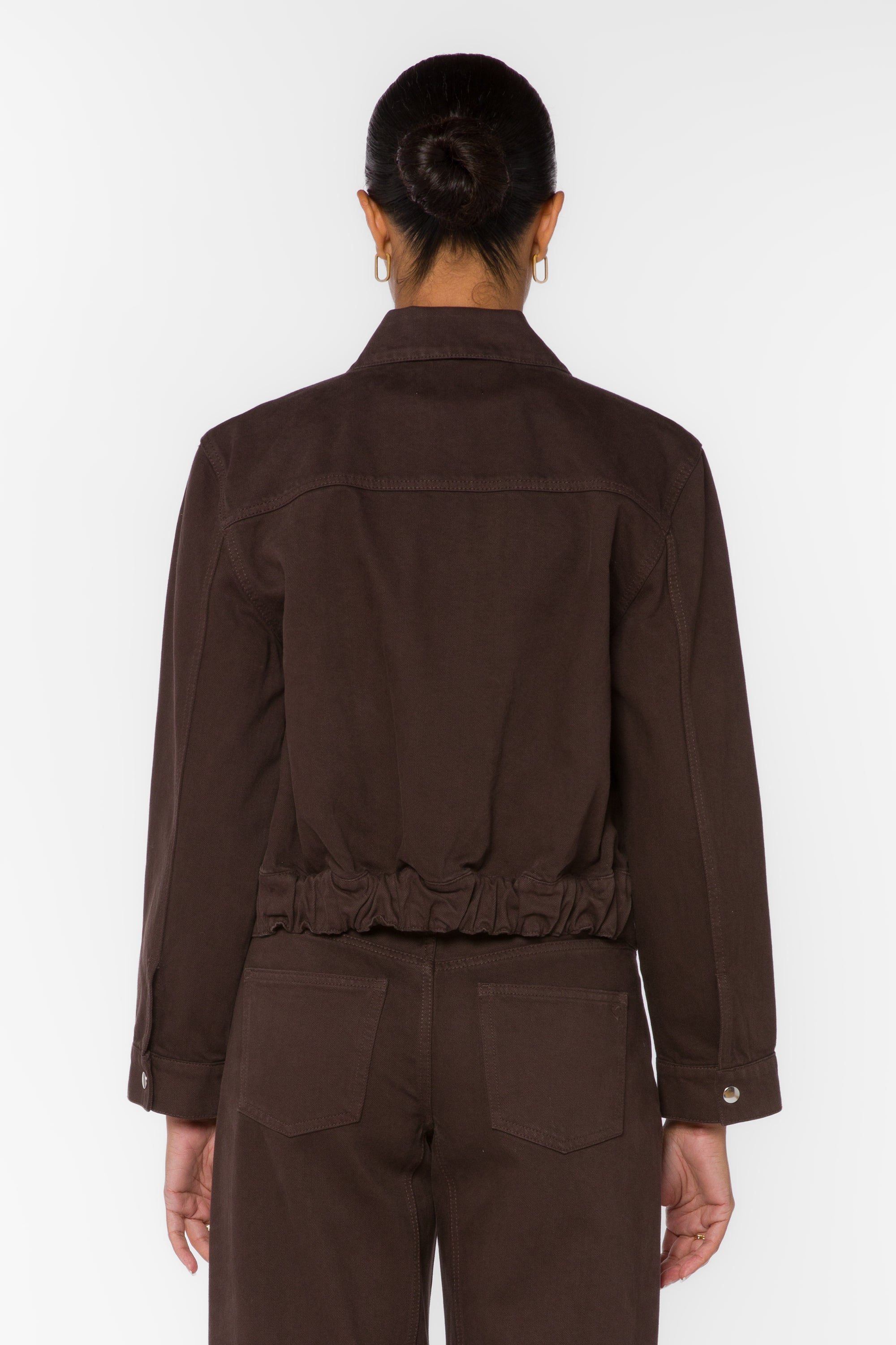 Delphia Walnut Denim Jacket - Jackets & Outerwear - Velvet Heart Clothing