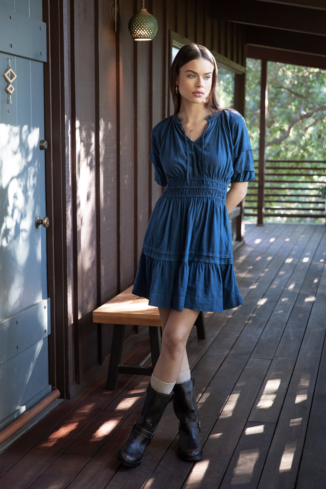 Donna French Navy Dress - Dresses - Velvet Heart Clothing