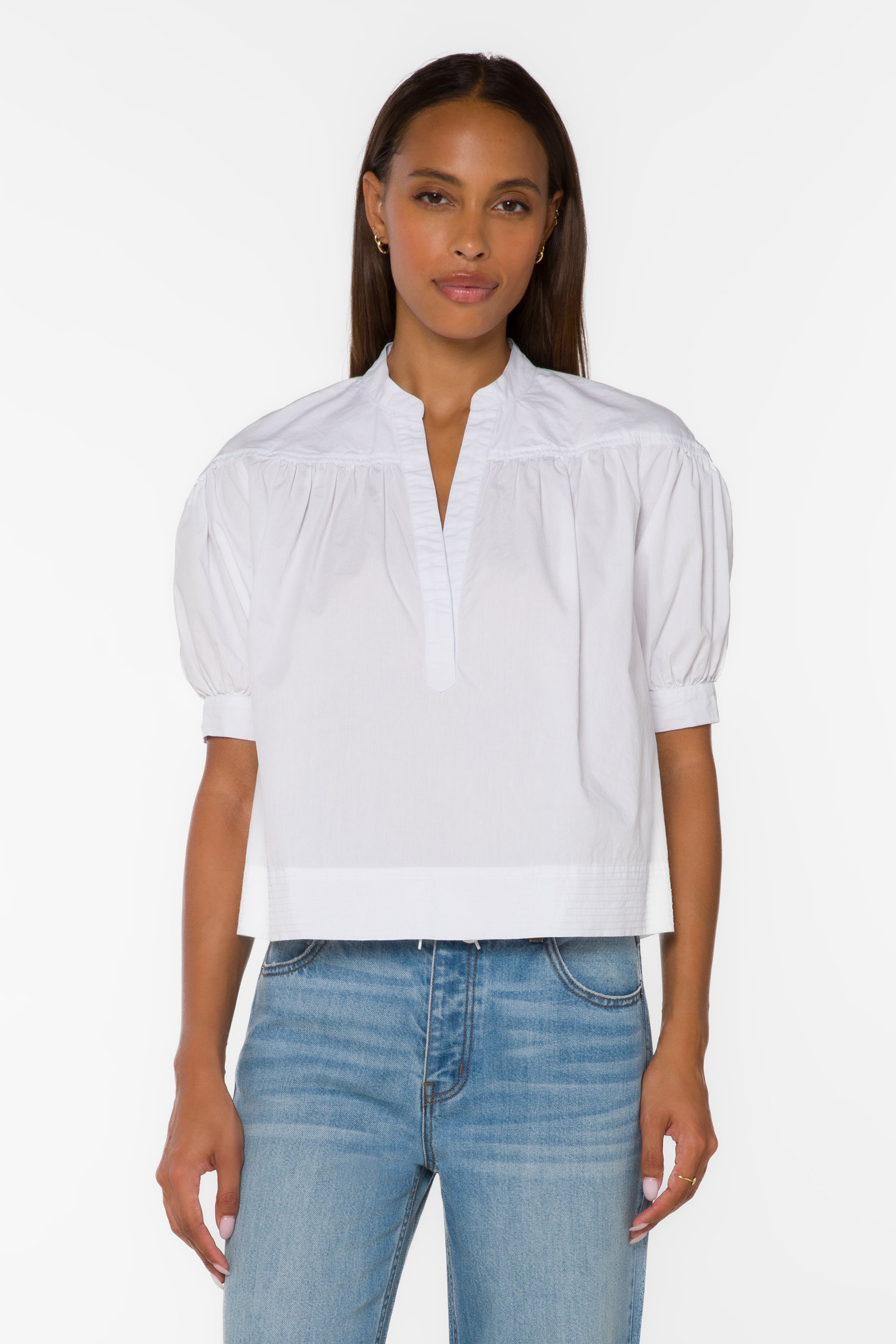 Dory Optic White Top - Tops - Velvet Heart Clothing
