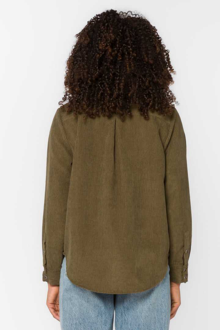 Duke Olive Shirt - Tops - Velvet Heart Clothing