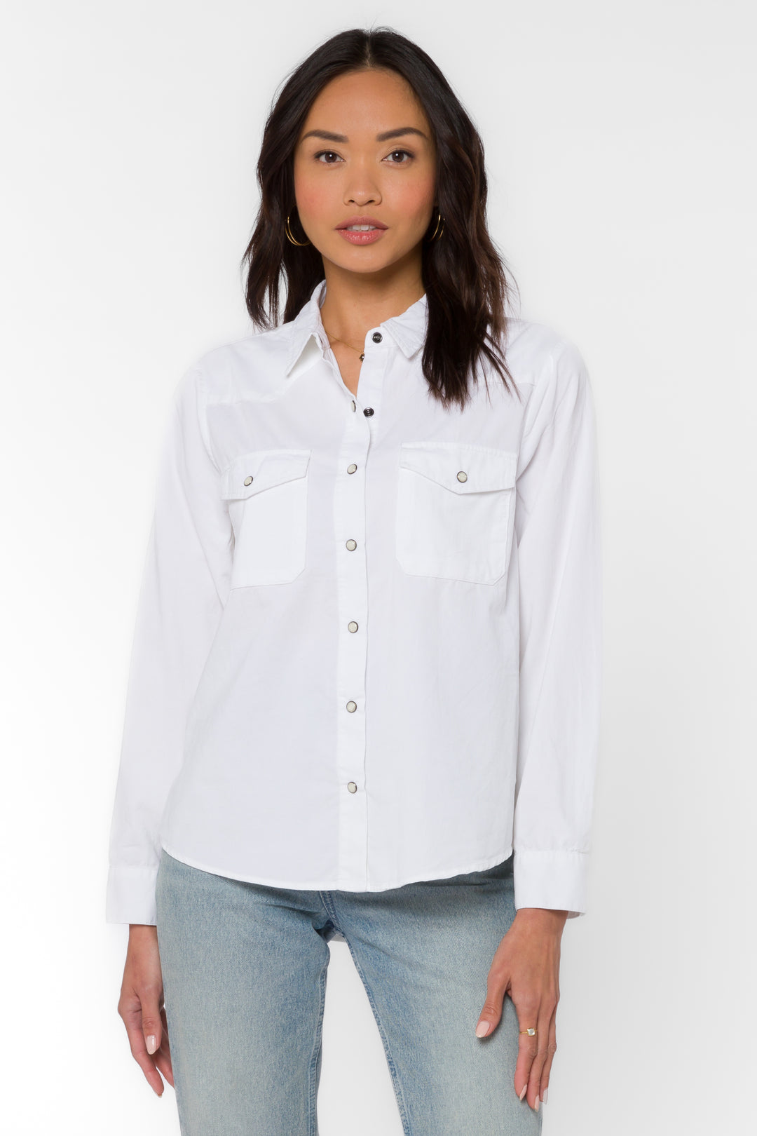 Duke Optic White Shirt - Tops - Velvet Heart Clothing