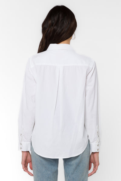 Duke Optic White Shirt - Tops - Velvet Heart Clothing