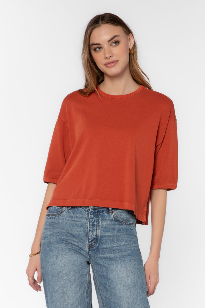 Elias Burnt Brick Tee