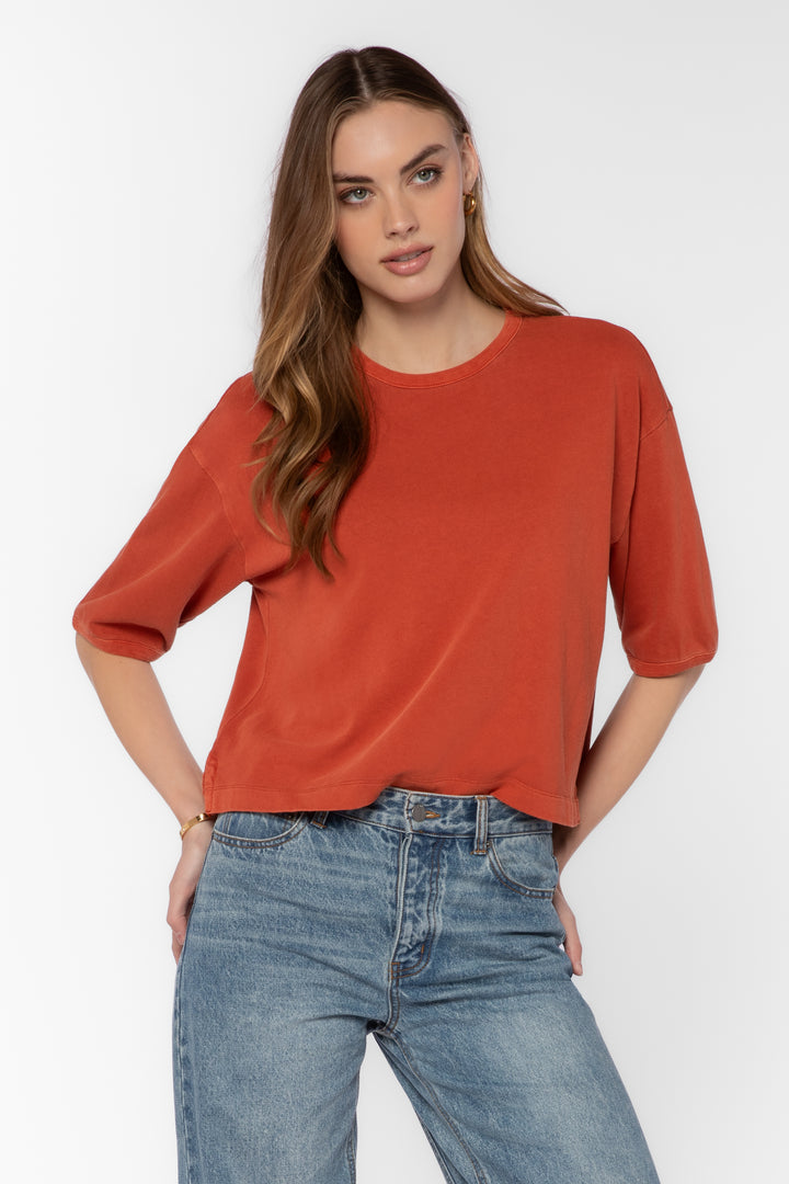 Elias Burnt Brick Tee