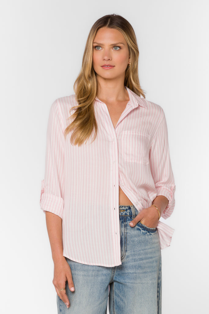 トップス Her lip to Have It All Stripe Shirt herlipto 𝖢𝗈𝗆𝗂𝗇𝗀 𝗍𝗈 𝗒𝗈𝗎 𝗌𝗈𝗈𝗇