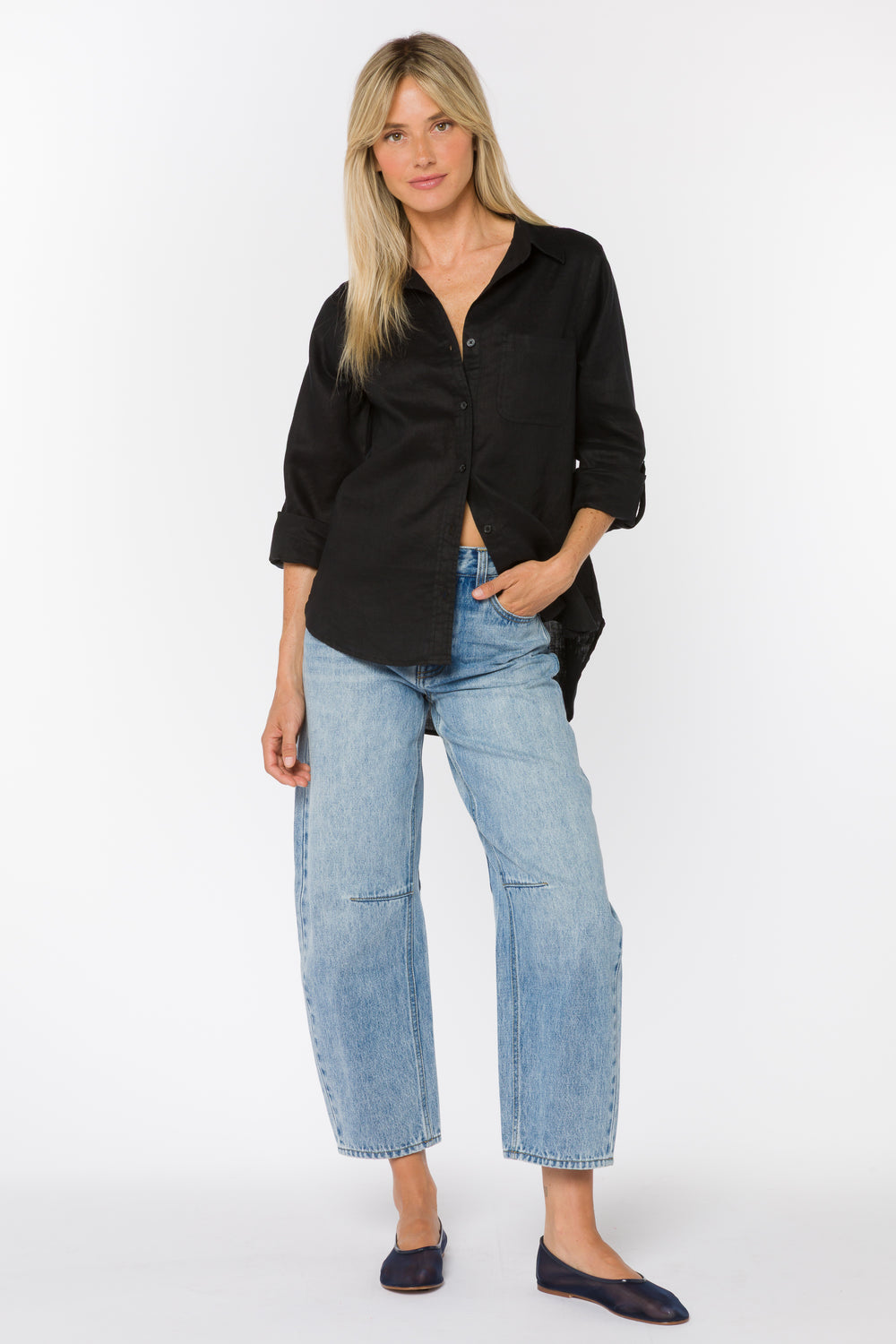 Elisa Black Shirt - Tops - Velvet Heart Clothing