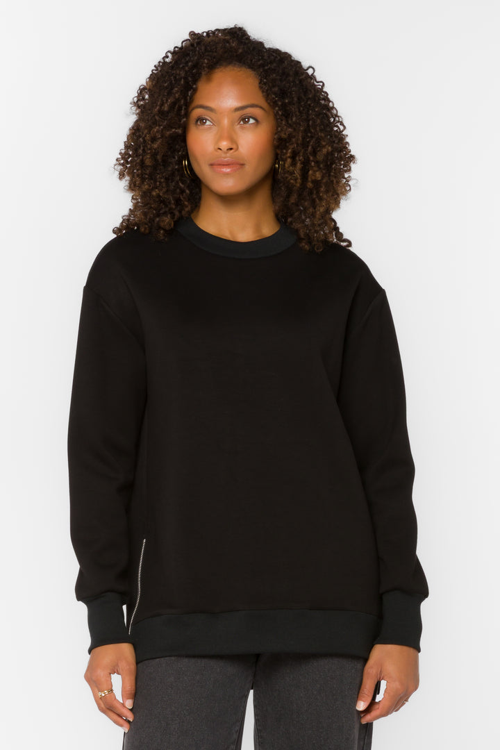 Elliana Black Sweatshirt - Sweaters - Velvet Heart Clothing