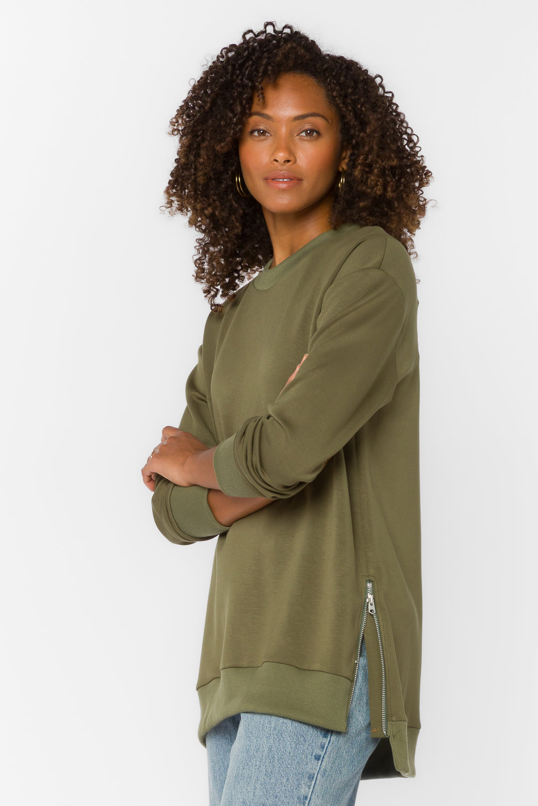 Elliana Pesto Sweatshirt - Sweaters - Velvet Heart Clothing
