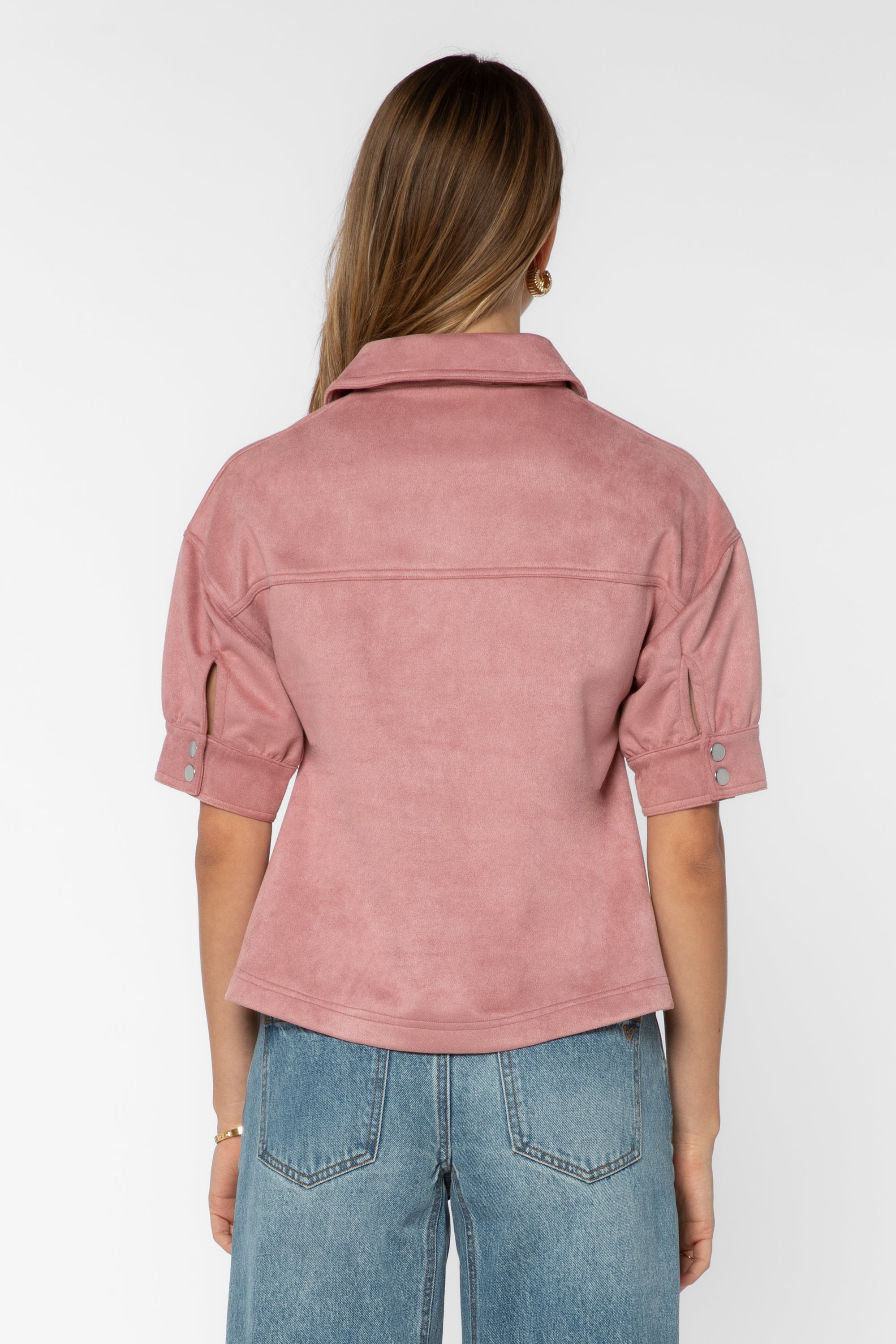 Elvie Mauve Suede Top