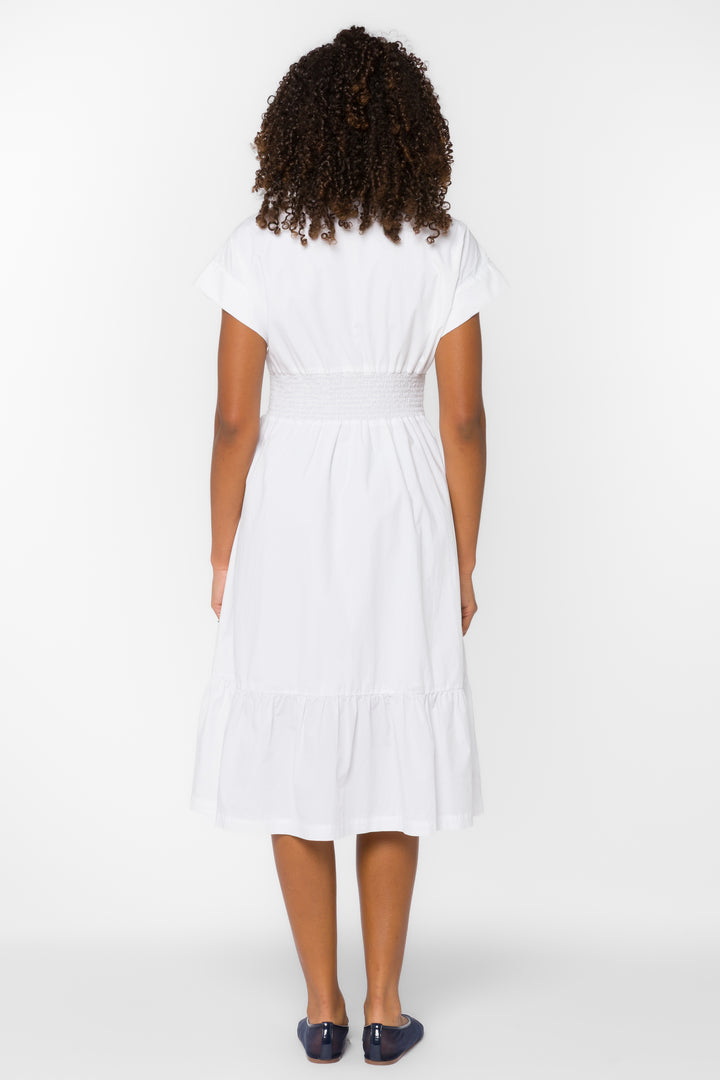 Emily Optic White Dress - Dresses - Velvet Heart Clothing