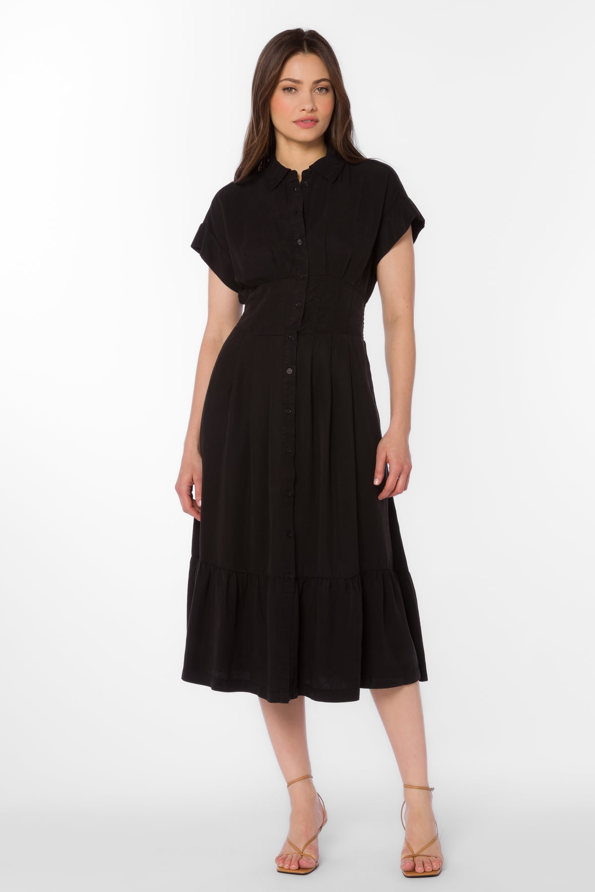 Emily Black Tencel Dress L / Black