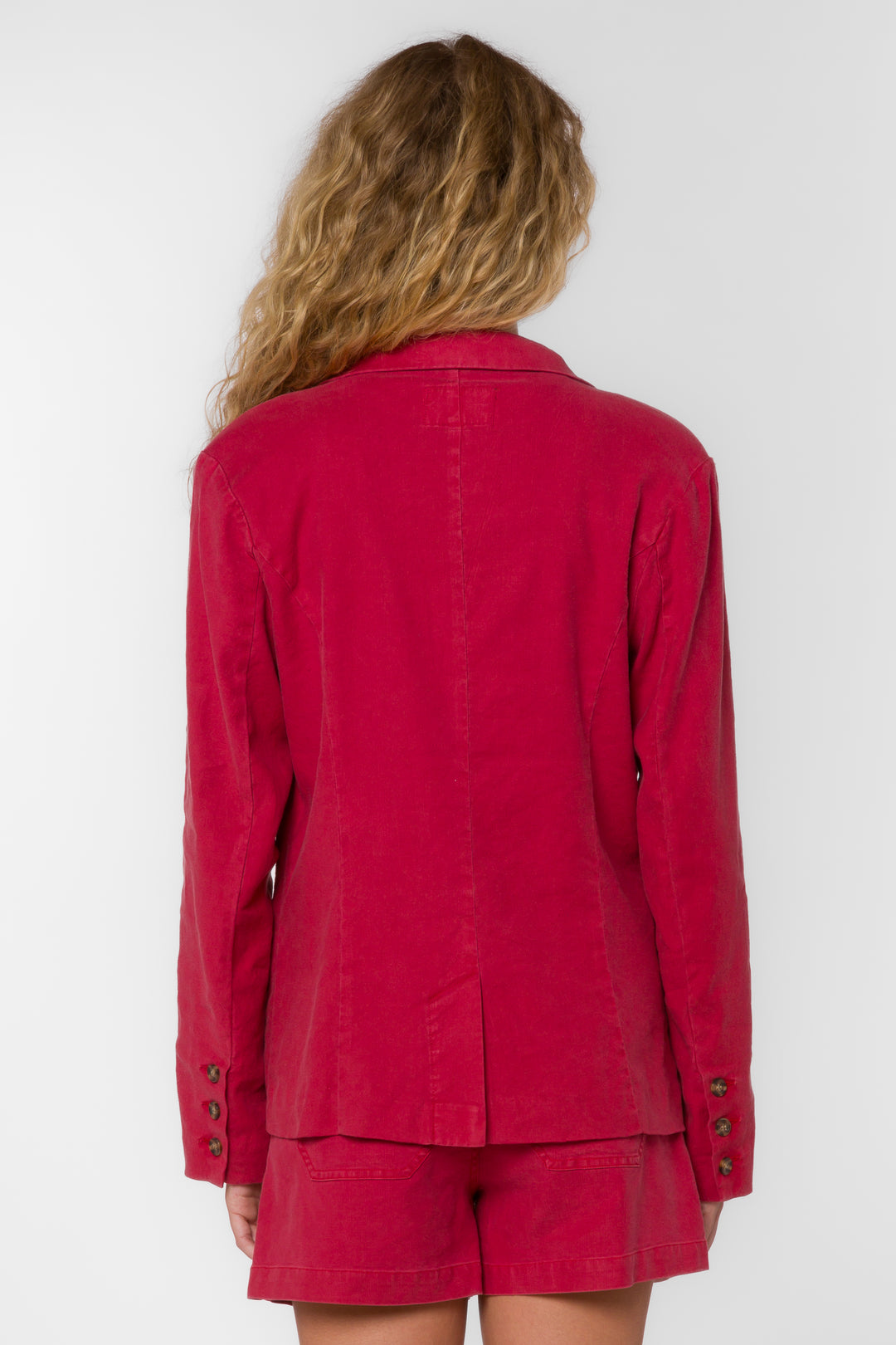 Enza Spicy Red Blazer - Jackets & Outerwear - Velvet Heart Clothing