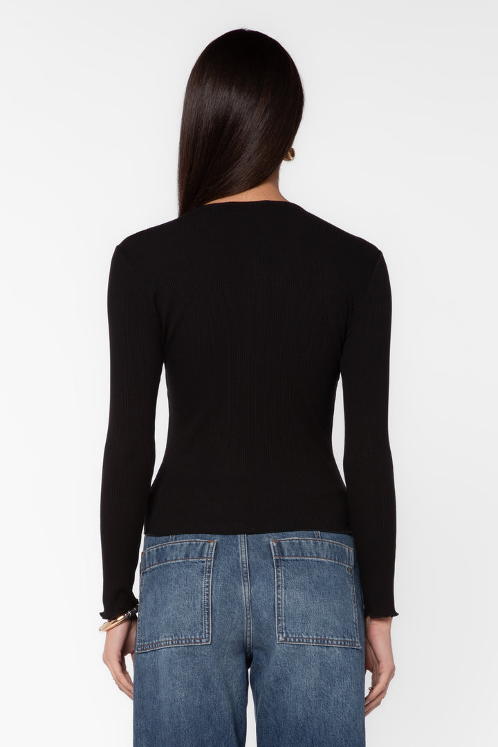 Everlane Black Ribbed Cardigan