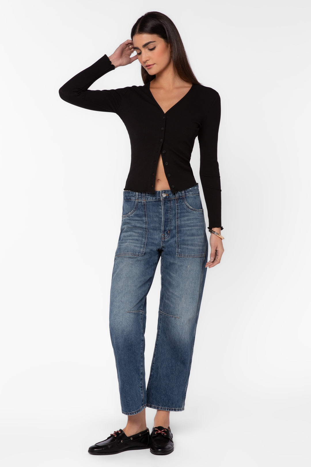 Everlane Black Ribbed Cardigan