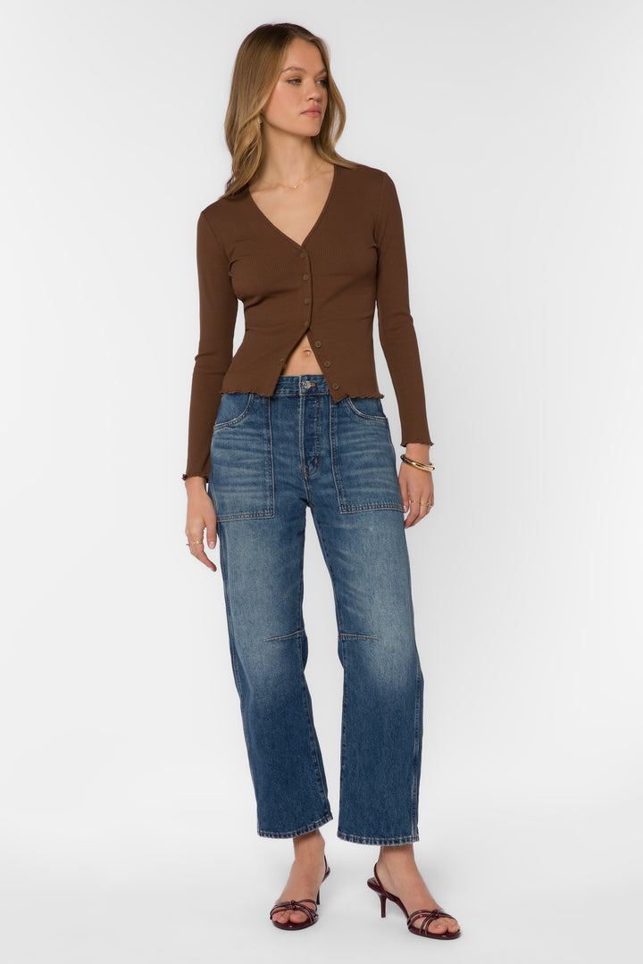 Everlane Tamarind Ribbed Cardigan