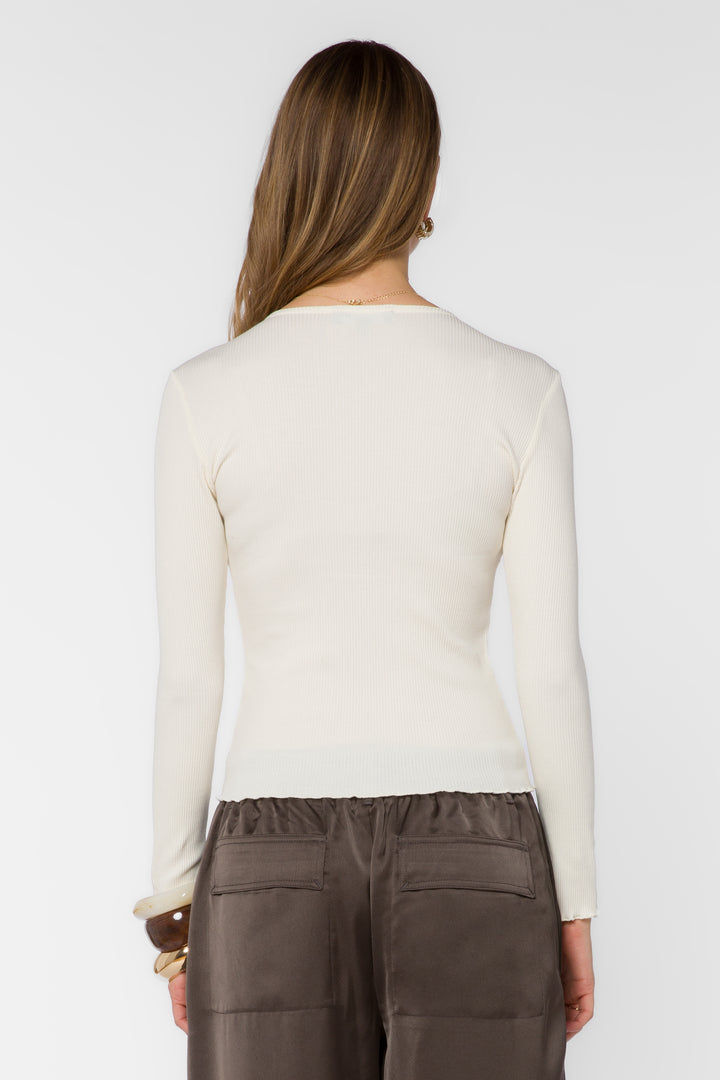 Everlane Vanilla Ribbed Cardigan
