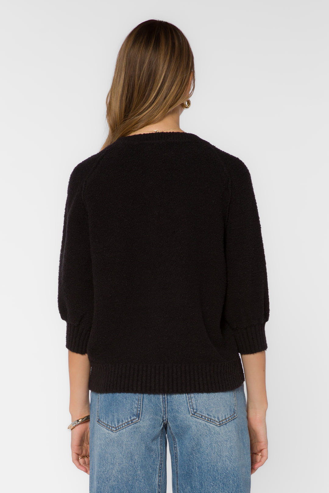 Felicia Black Knit Sweater