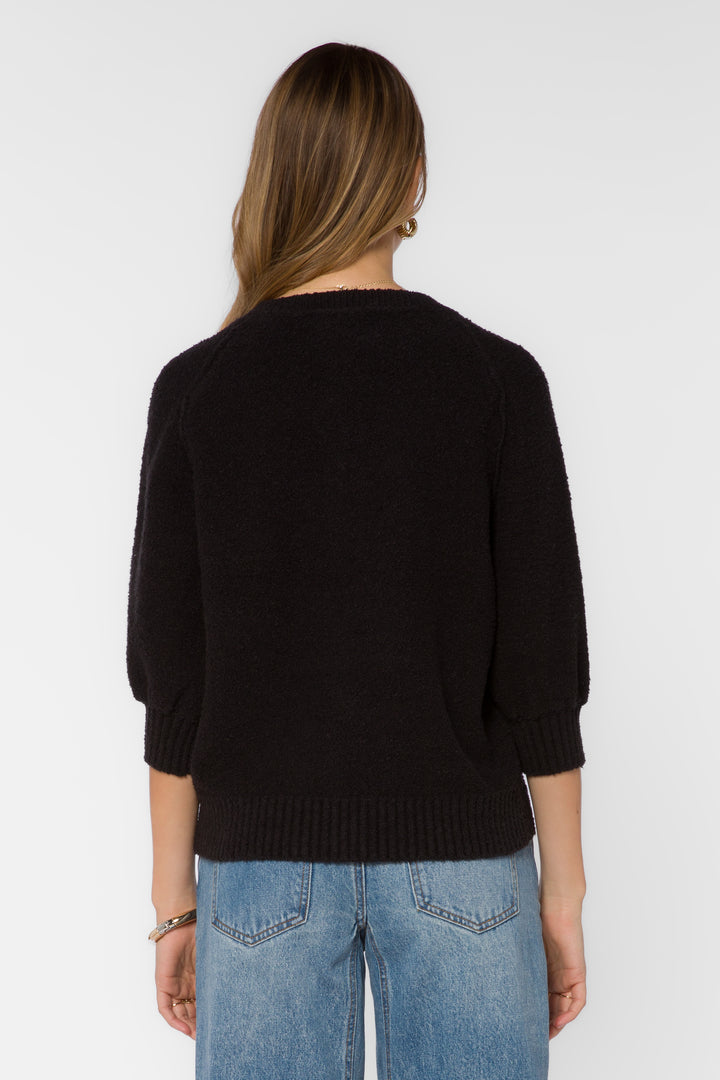 Felicia Black Knit Sweater