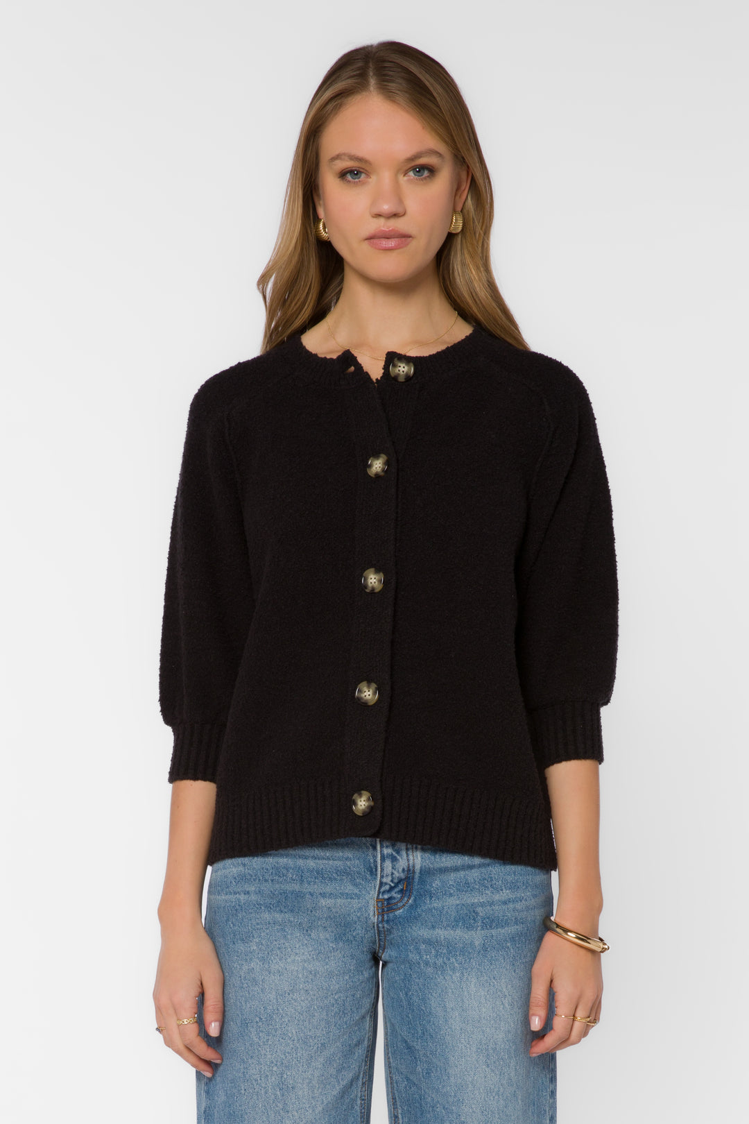 Felicia Black Knit Sweater