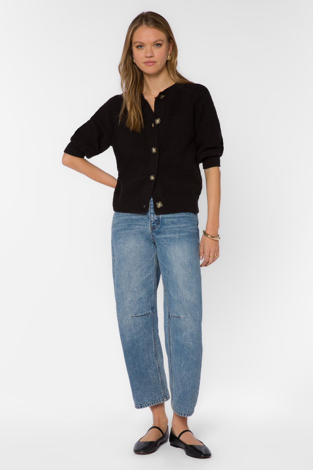 Felicia Black Knit Sweater