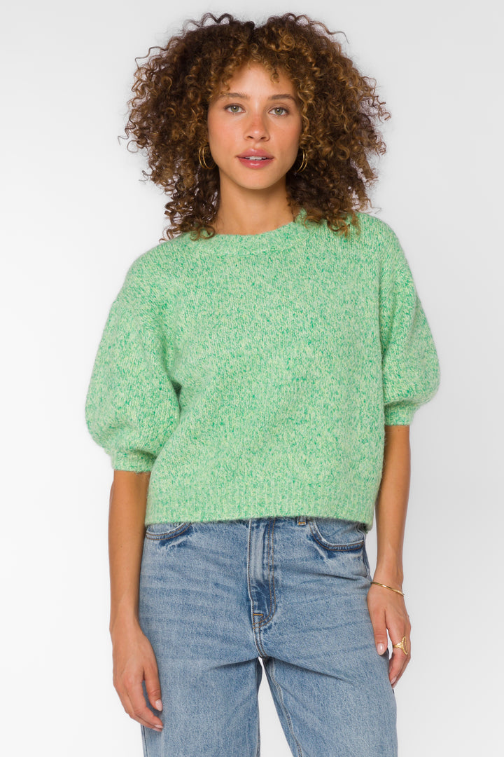 Fendy Marled Green Sweater - Sweaters - Velvet Heart Clothing