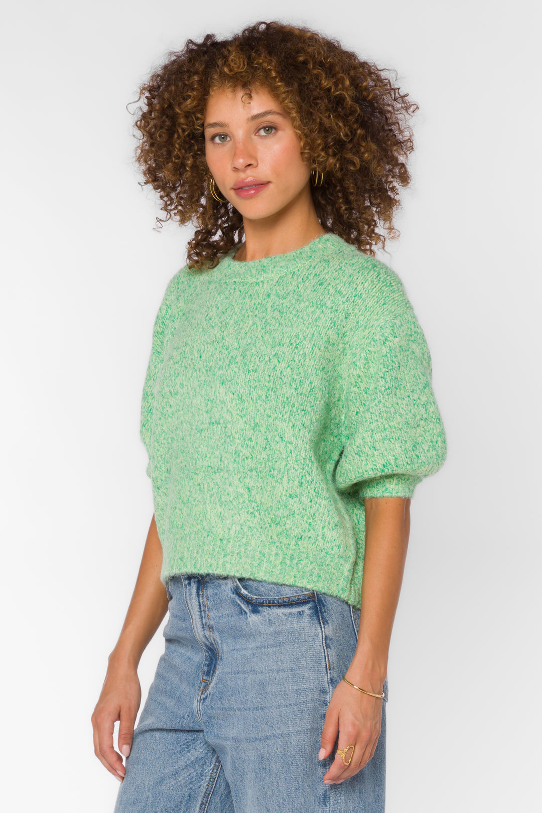 Fendy Marled Green Sweater - Sweaters - Velvet Heart Clothing