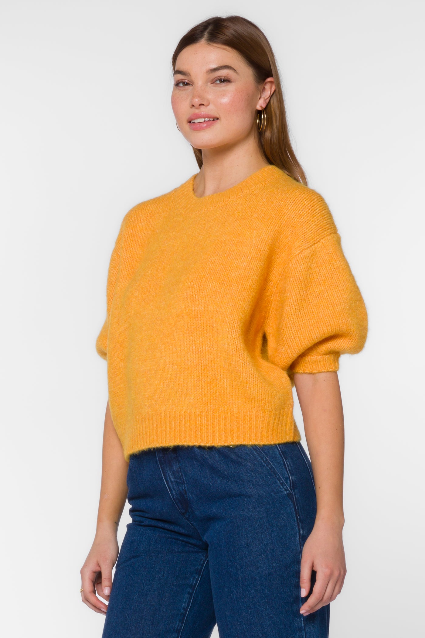 Fendy Marled Orange Sweater - Sweaters - Velvet Heart Clothing