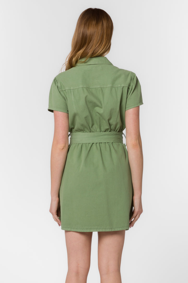 Fonda Tea Leaf Green Dress - Dresses - Velvet Heart Clothing