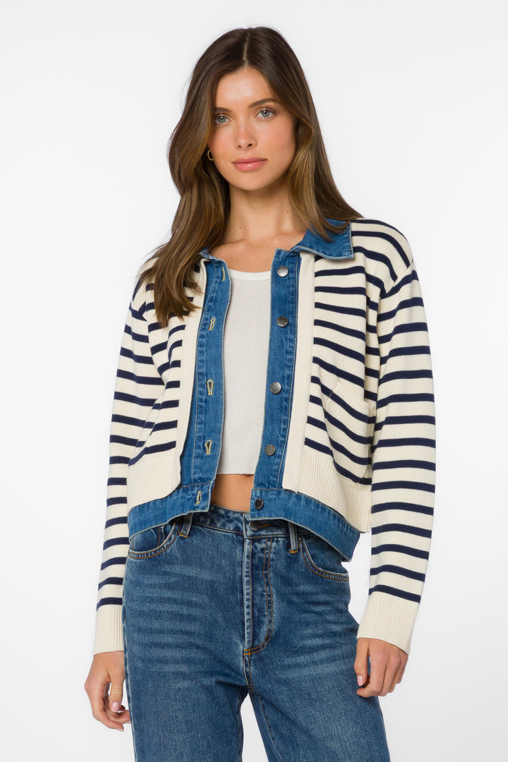 Francis Ivory Blue Jacket