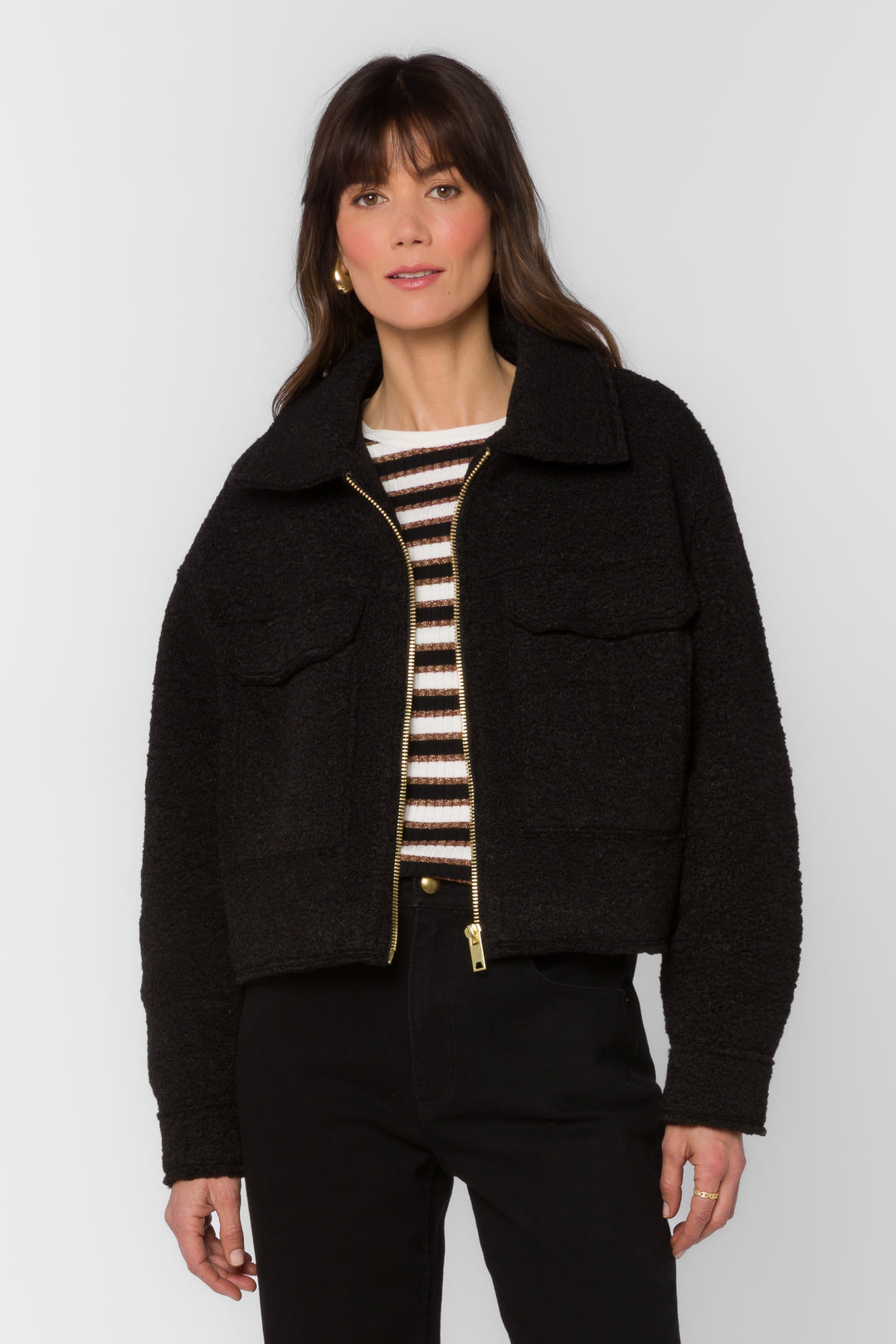 Galinda Black Jacket - Jackets & Outerwear - Velvet Heart Clothing