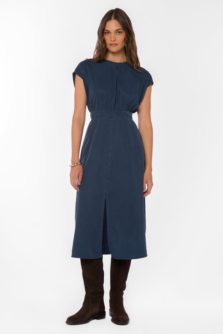 Geneve Navy Dress