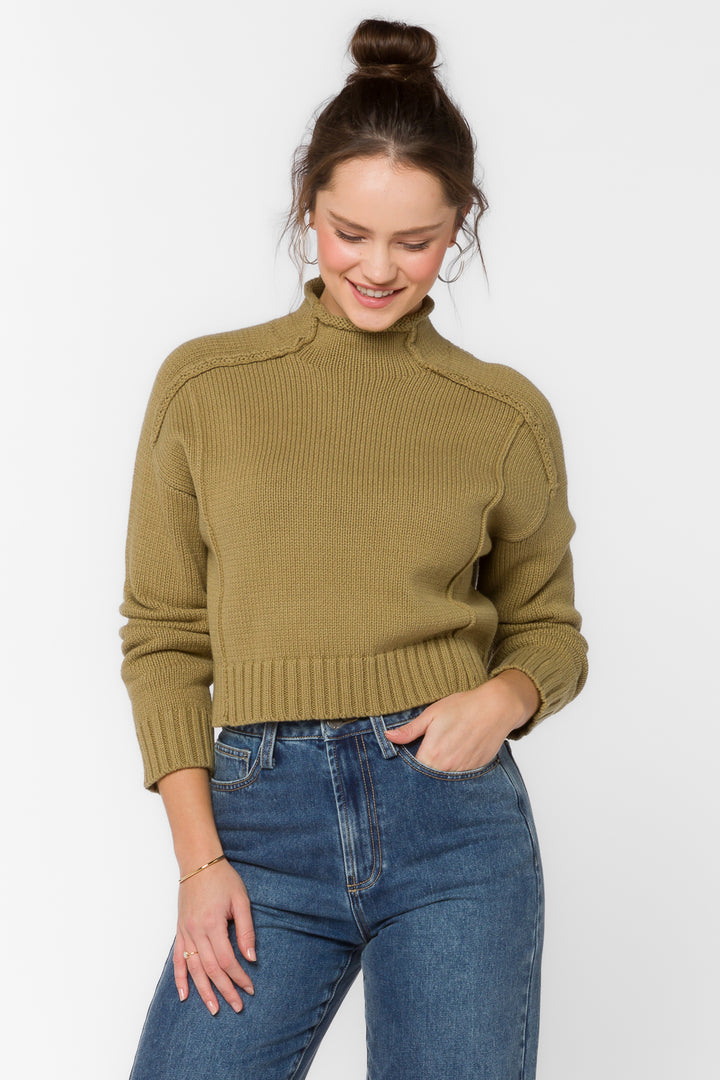 Goodwin Green Olive Sweater - Sweaters - Velvet Heart Clothing