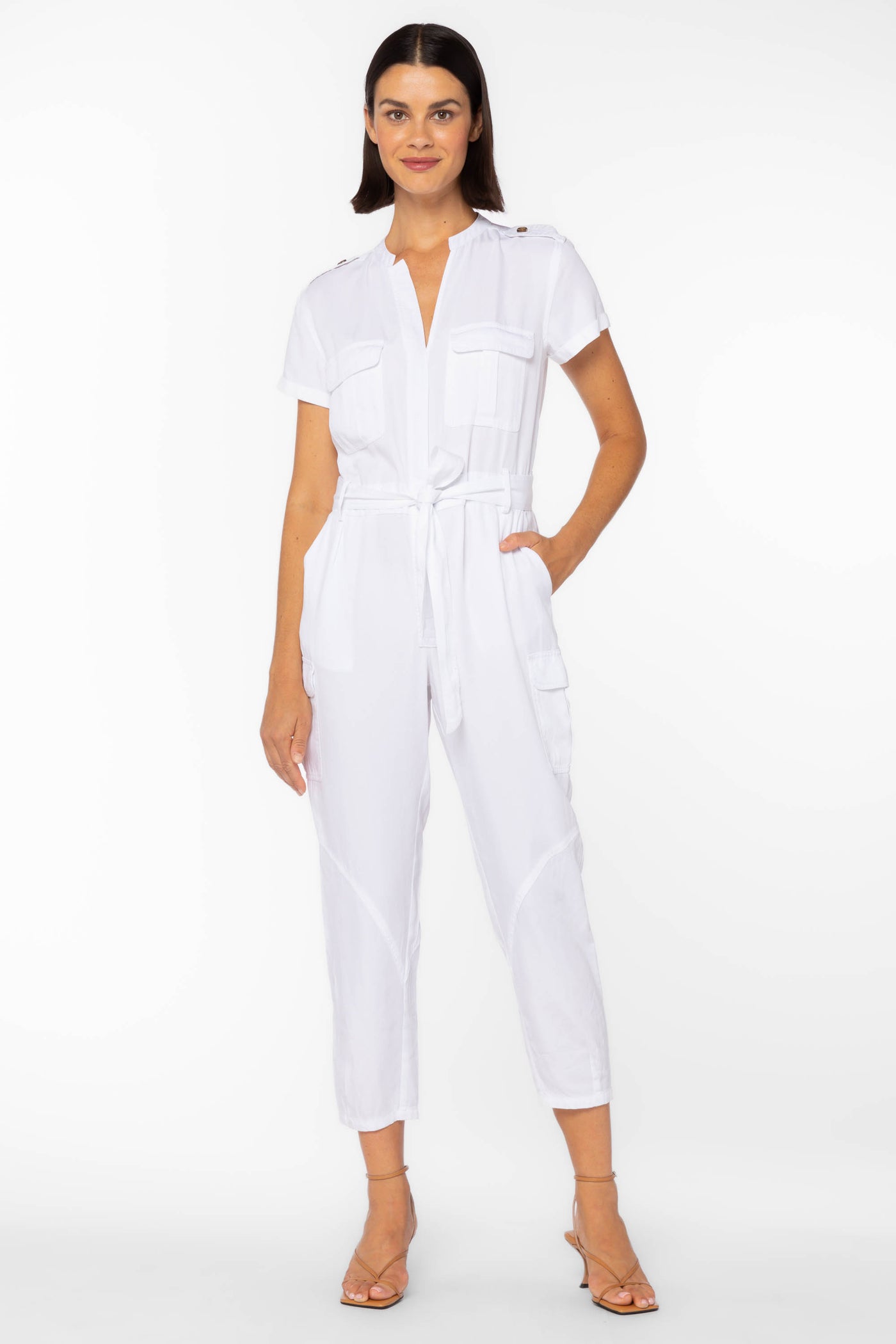 Greyson White Jumpsuit by Velvet Heart Clothing: Greyson White Jumpsuit