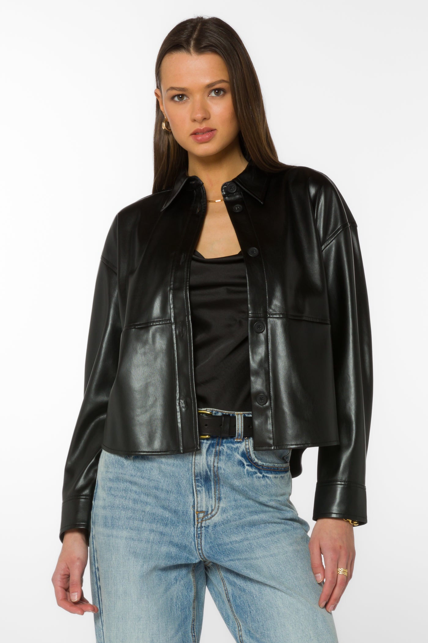 Halo Black Leather Jacket - Jackets & Outerwear - Velvet Heart Clothing