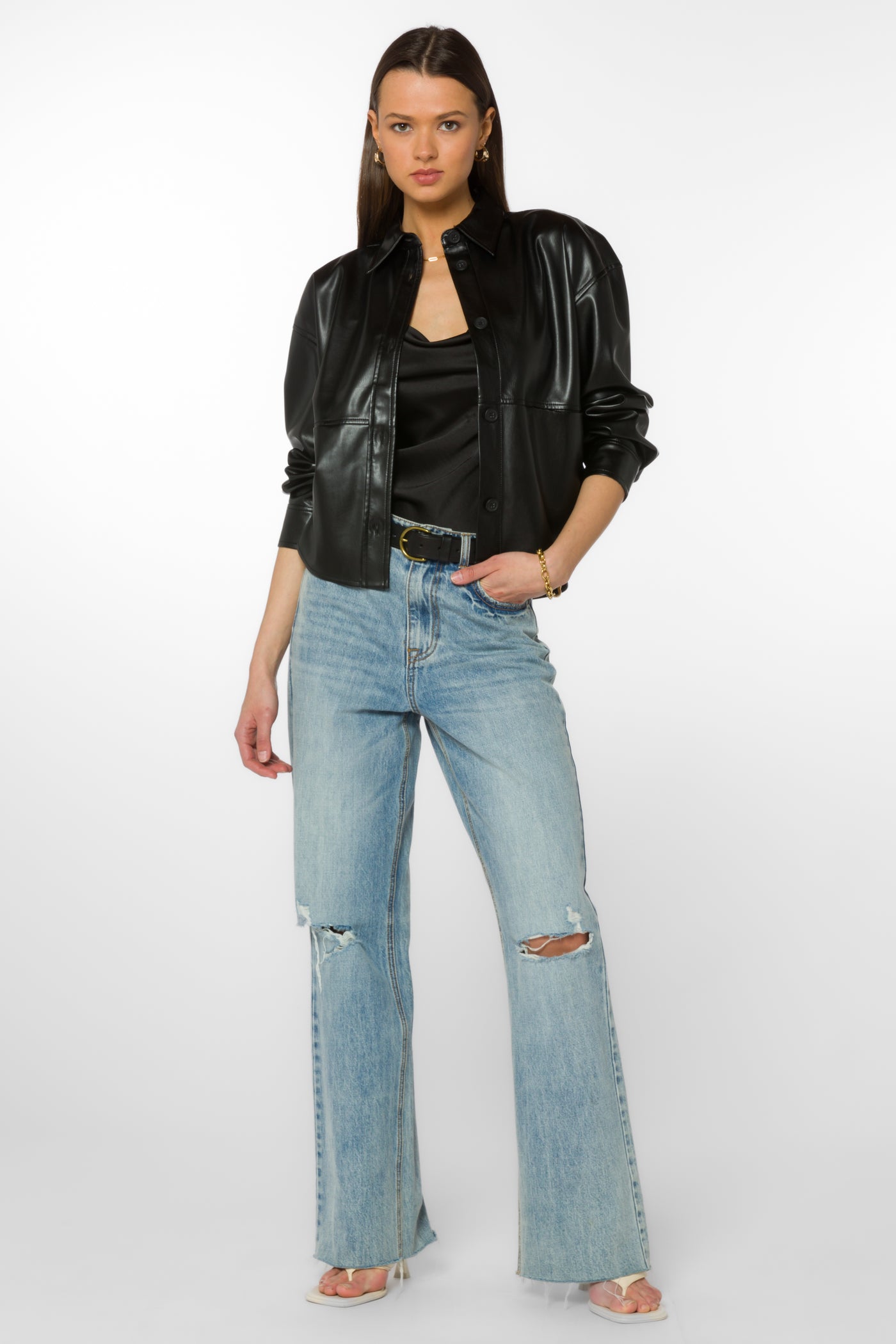 Halo Black Leather Jacket - Jackets & Outerwear - Velvet Heart Clothing