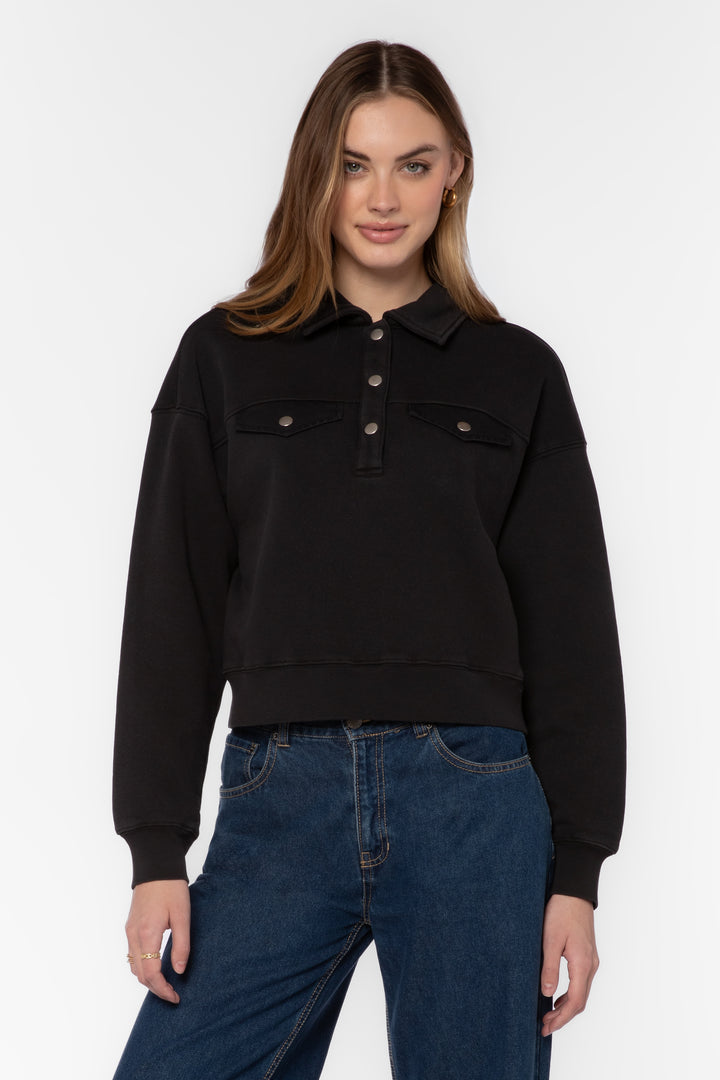 Hancock Black Pullover Sweatshirt