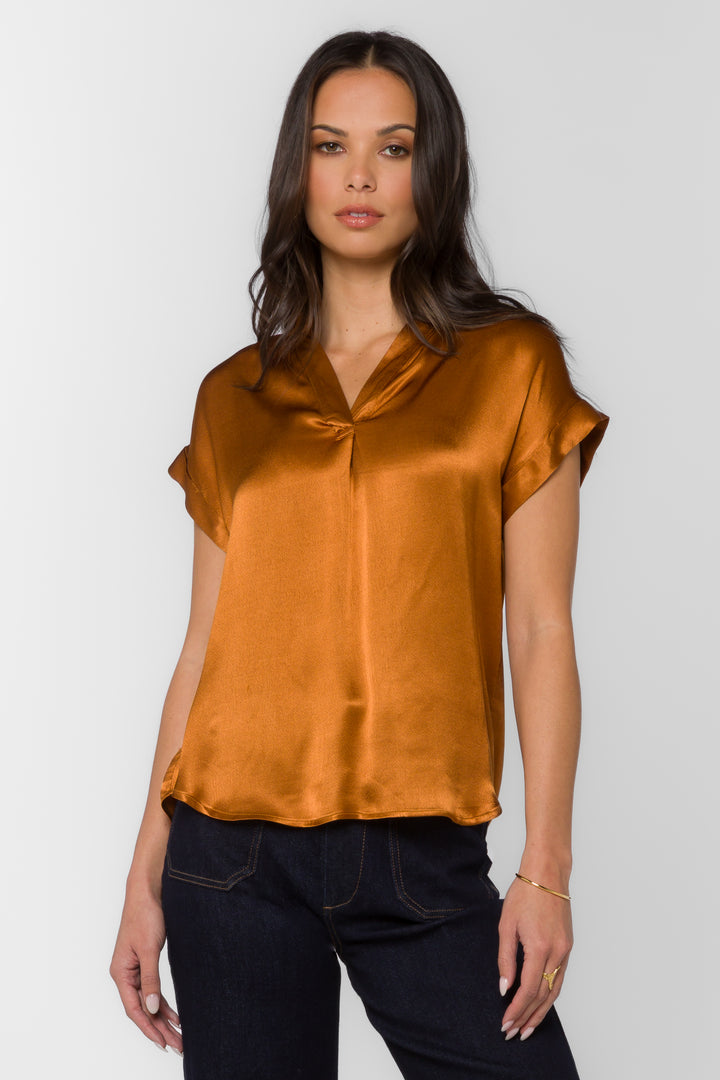 Huxley Toasted Cinnamon Top - Tops - Velvet Heart Clothing
