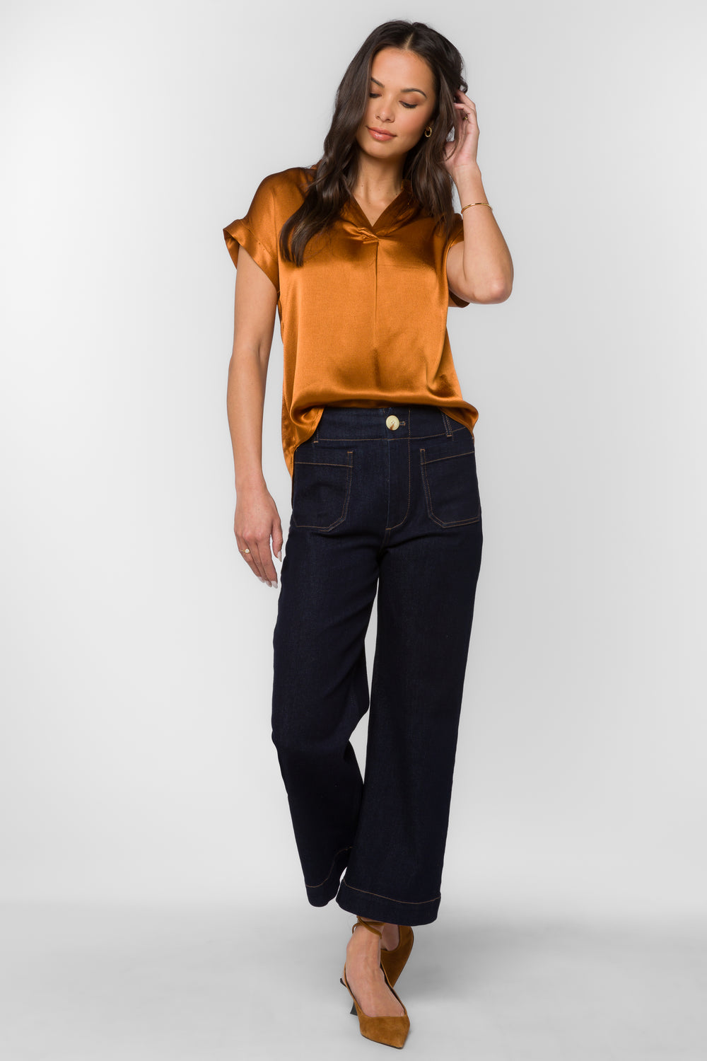 Huxley Toasted Cinnamon Top - Tops - Velvet Heart Clothing