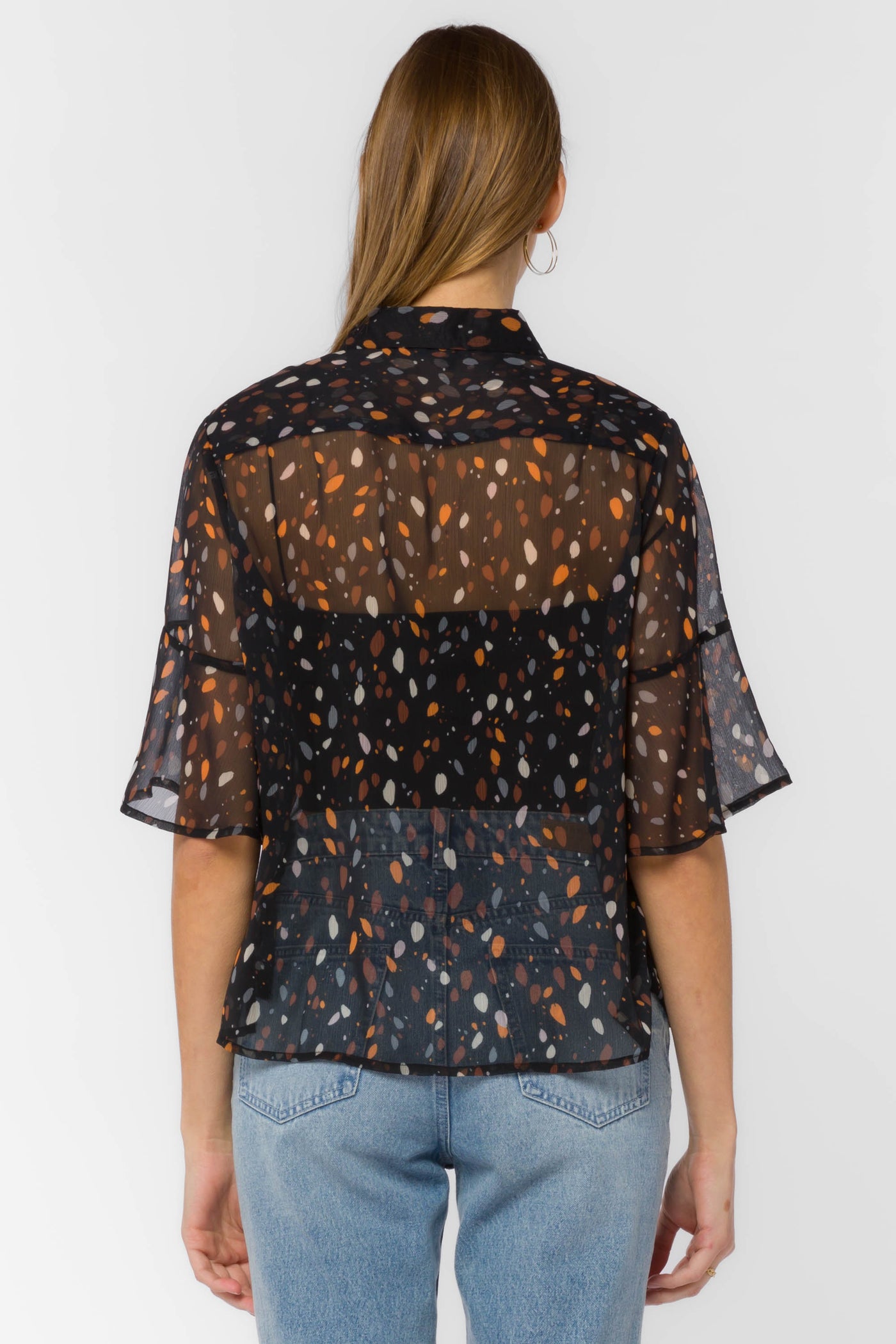 Jace Black Dots Shirt - Tops - Velvet Heart Clothing