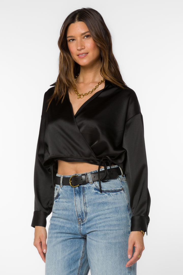 Jaden Black Blouse - Tops - Velvet Heart Clothing