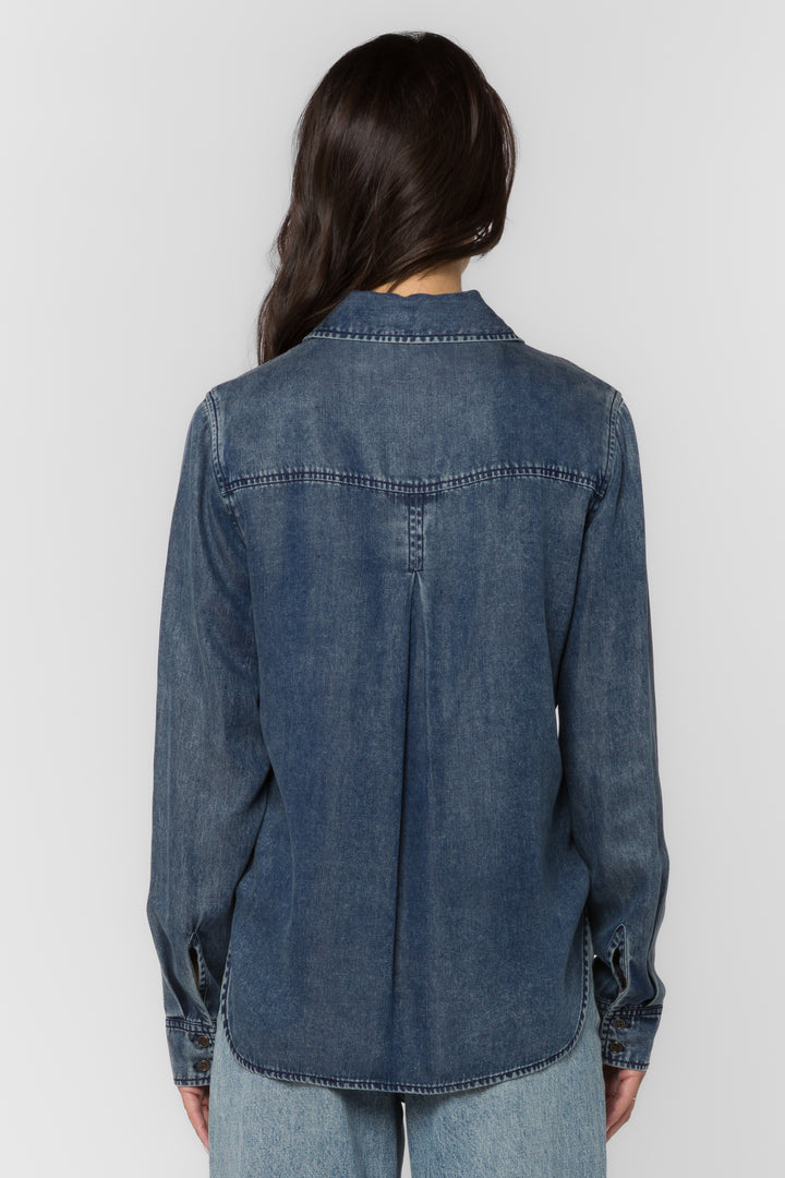 James Deep Blue Shirt - Tops - Velvet Heart Clothing