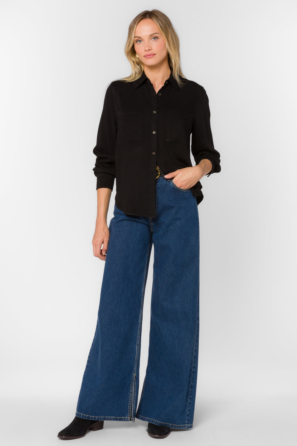 James Black Shirt - Tops - Velvet Heart Clothing