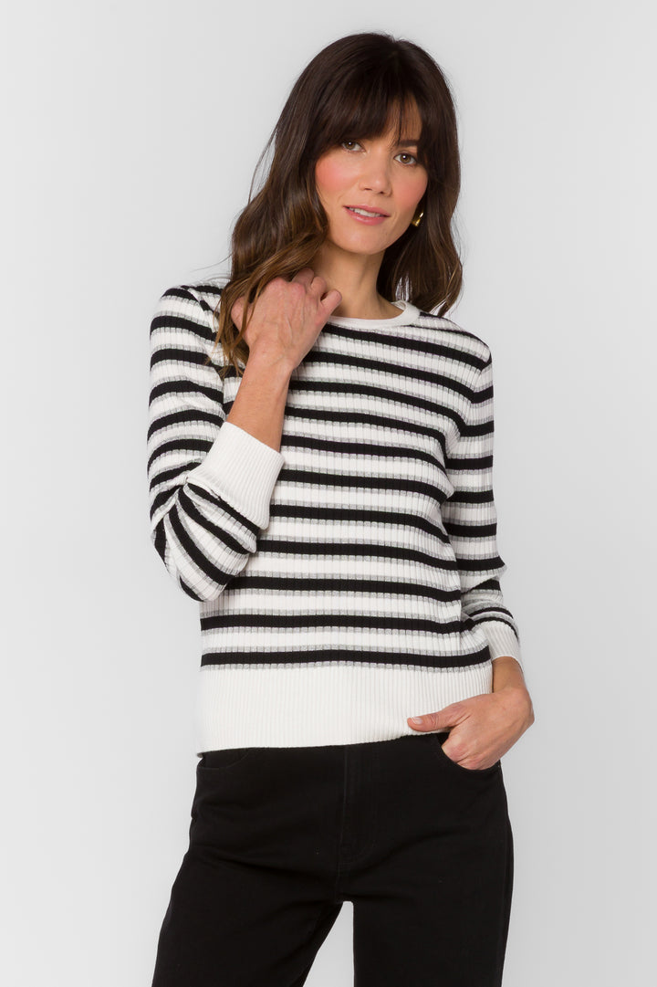 Janiyah Silver Stripe Top - Tops - Velvet Heart Clothing