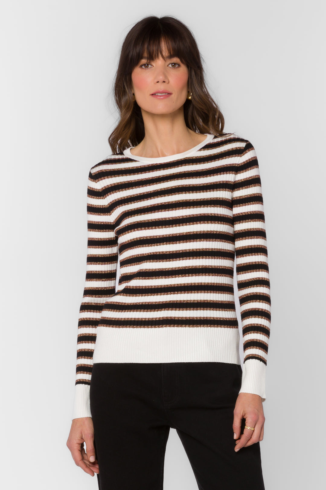 Janiyah Golden Stripe Top - Tops - Velvet Heart Clothing