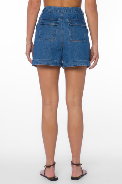 Jenner Blue Shorts - Bottoms - Velvet Heart Clothing