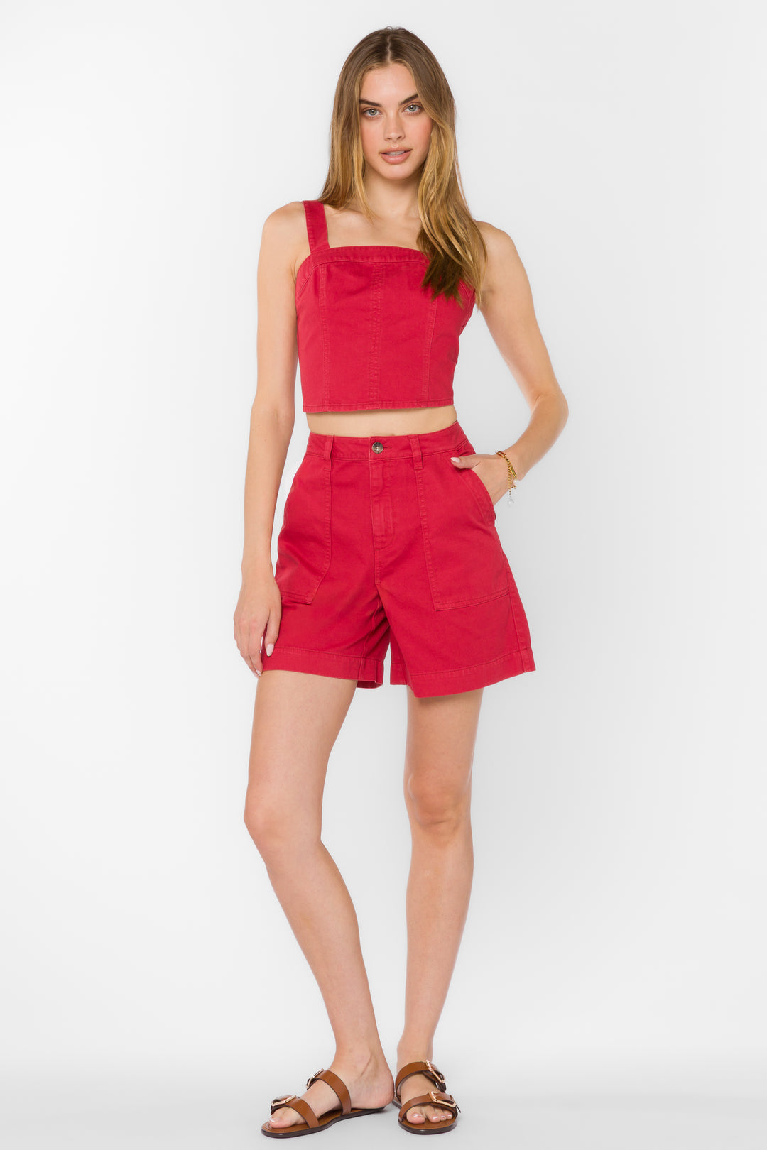 Jenner Cardinal Shorts - Shorts - Velvet Heart Clothing
