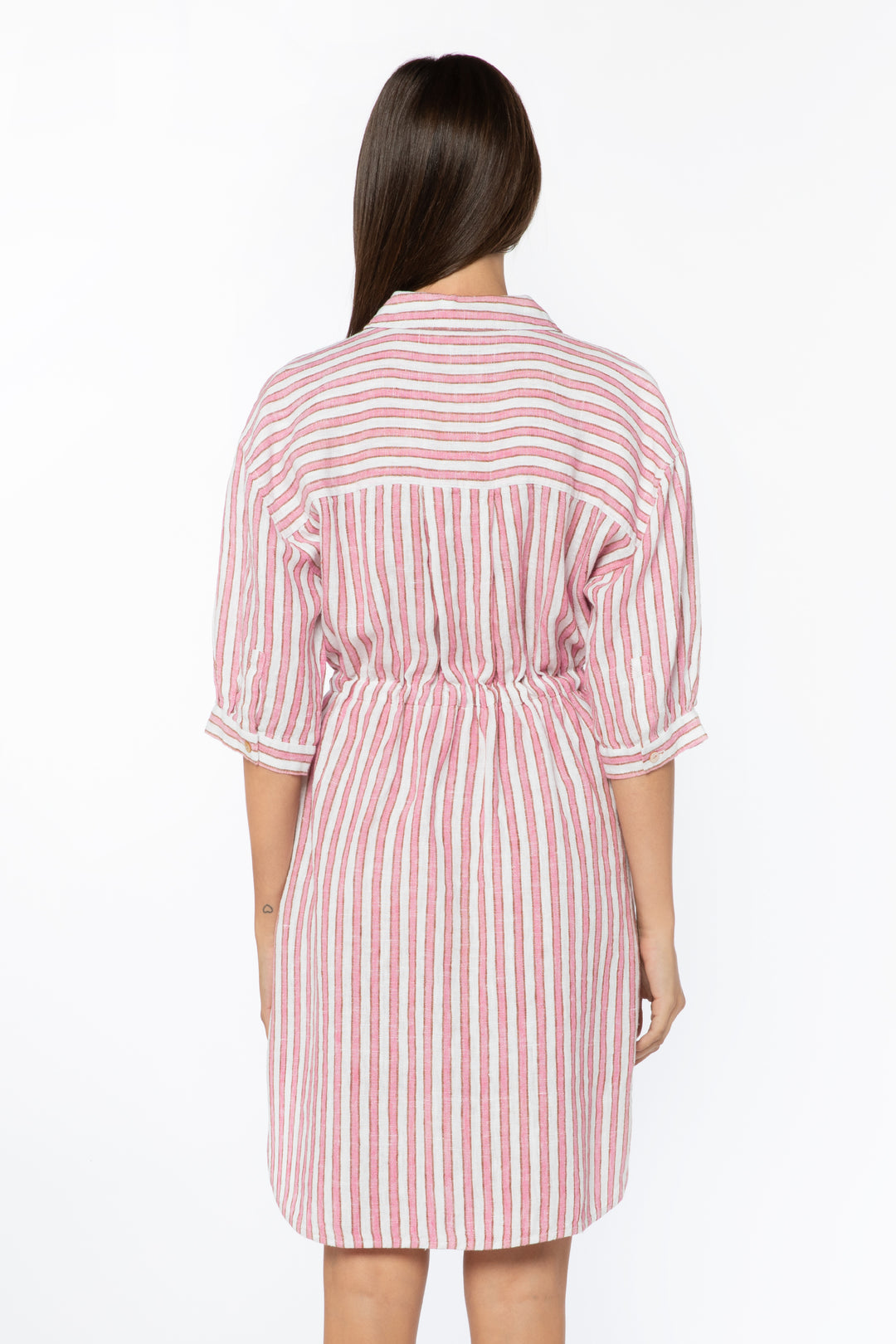 Jenneva Pink Stripe Dress - Dresses - Velvet Heart Clothing
